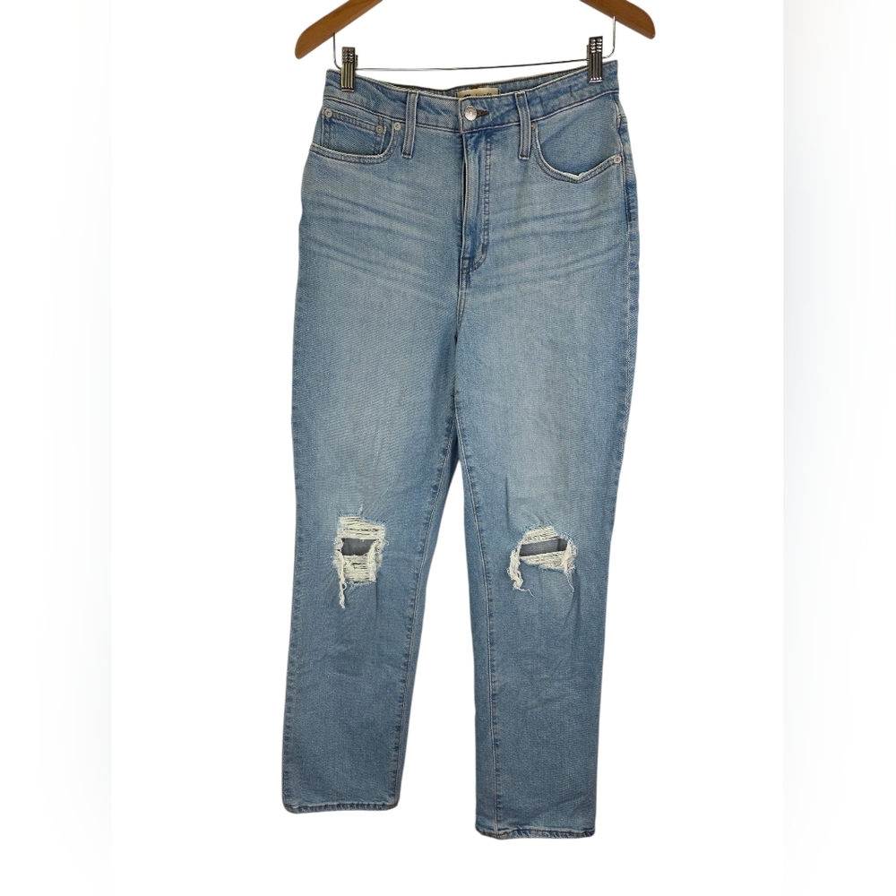 Madewell Womens Curvy Perfect Vintage Straight Jean LightDenim High Rise Size 28